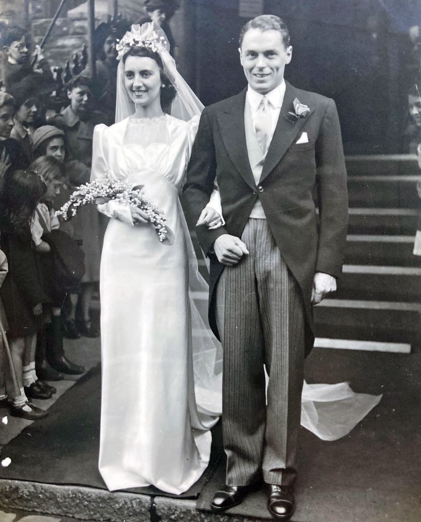 Ronald Turnbull and Maria Thereza do Rio Branco on their wedding day, London, 1940
