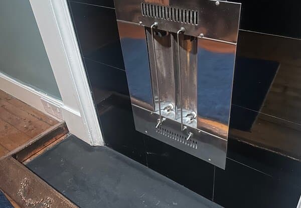 Fireplace with rare Dutch tiles