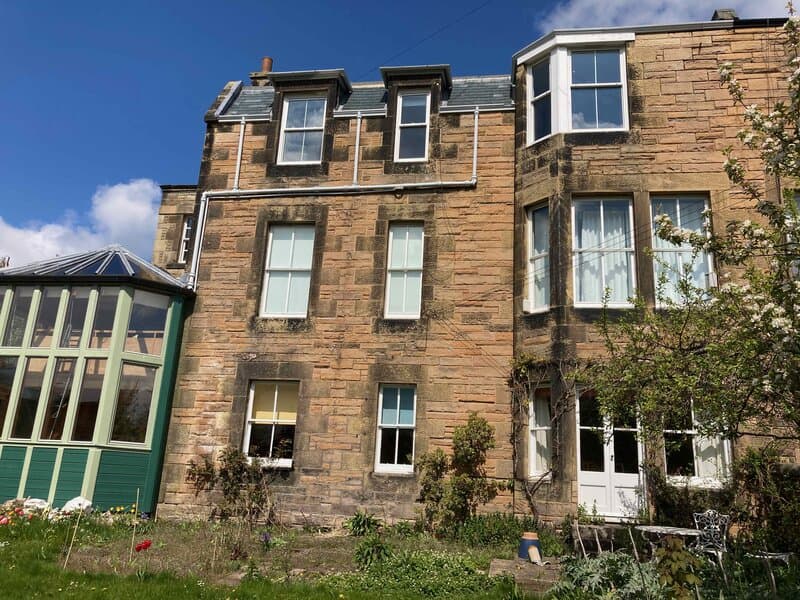 Rear view of No. 13 showing modern additions